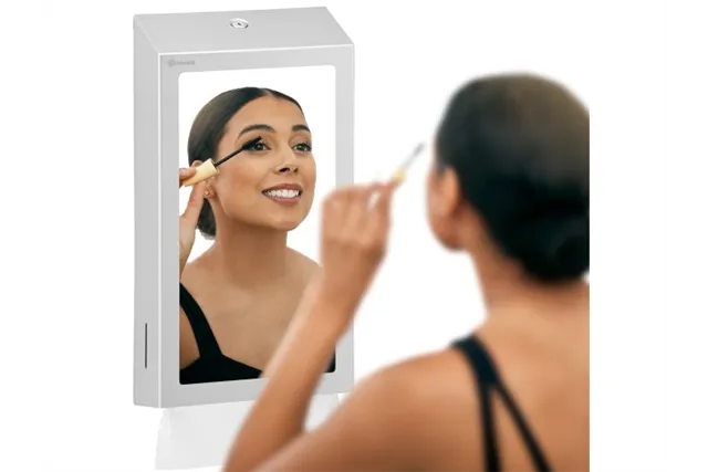 Pojemnik na ręczniki składane z lustrem ze stali SuperMirror „2w1" MERIDA STELLA SLIM MEGA COMBO, stal matowa
 Merida ASM755