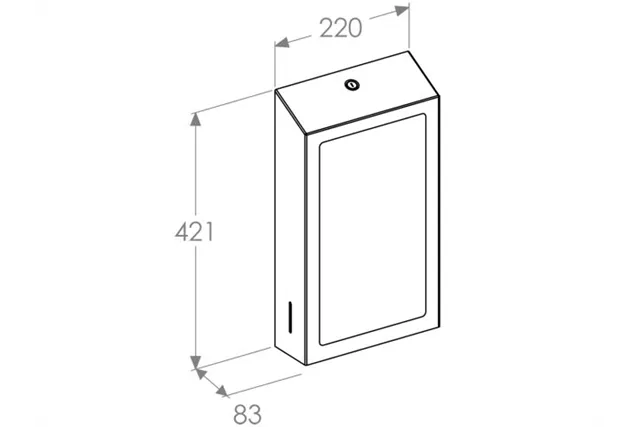 Pojemnik na ręczniki składane z lustrem ze stali SuperMirror „2w1" MERIDA STELLA SLIM WHITE LINE MEGA COMBO, biały
 ASB755