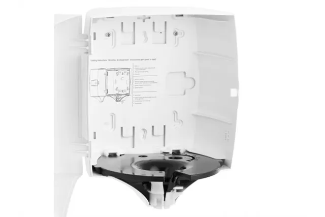 Pojemnik na ręczniki w rolach w systemie listkowym MERIDA ONE CENTER PULL, tworzywo ABS, biały
 Merida CEB701