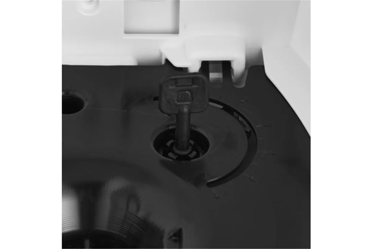 Pojemnik na ręczniki w rolach w systemie listkowym MERIDA ONE CENTER PULL, tworzywo ABS, biały
 Merida CEB701