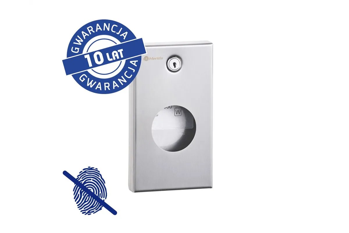 Pojemnik na torebki higieniczne MERIDA STELLA Anti-FingerPrint stal matowa z powłoką AFP
 Merida GSM072