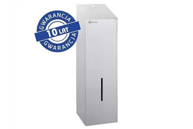 Pojemnik na papier toaletowy w listkach MERIDA STELLA, pojemność do 675 szt., stal matowa
 Merida BSM402