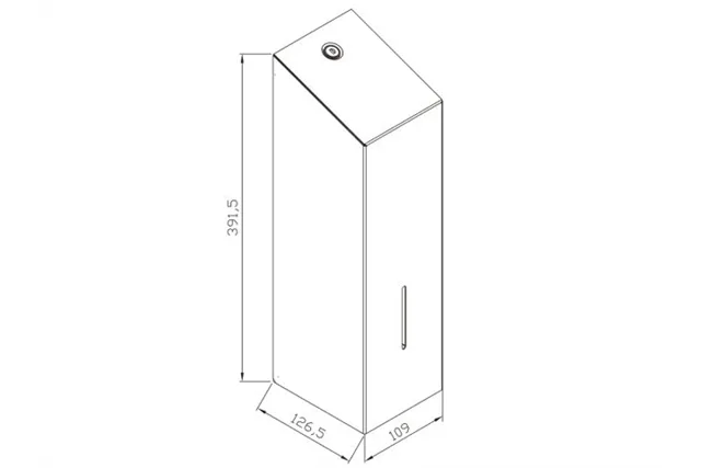 Pojemnik na papier toaletowy w listkach MERIDA STELLA, pojemność do 675 szt., stal matowa
 Merida BSM402