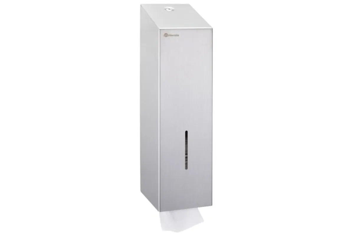 Pojemnik na papier toaletowy w listkach MERIDA STELLA, pojemność do 675 szt., stal matowa
 Merida BSM402