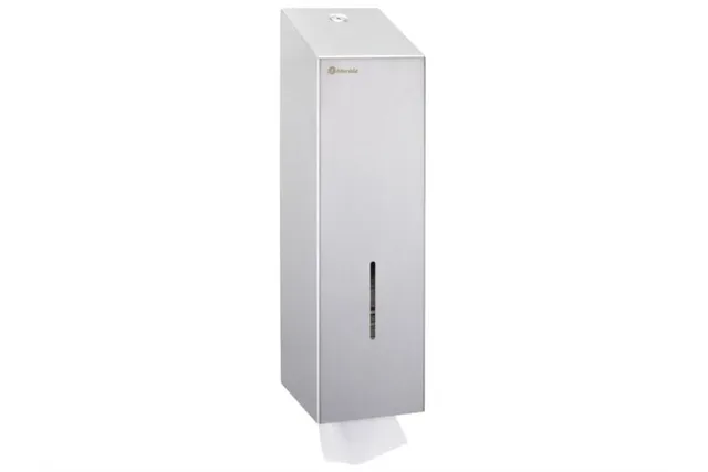 Pojemnik na papier toaletowy w listkach MERIDA STELLA, pojemność do 675 szt., stal matowa
 Merida BSM402