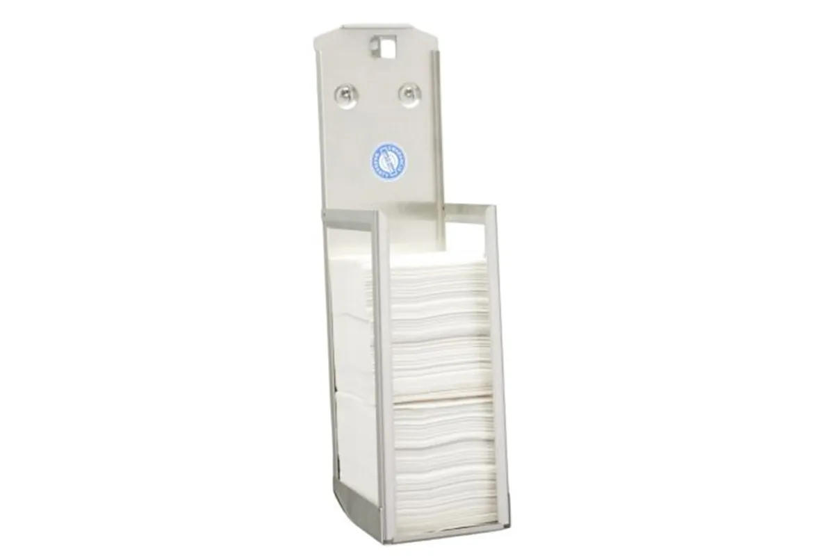 Pojemnik na papier toaletowy w listkach MERIDA STELLA, pojemność do 675 szt., stal matowa
 Merida BSM402