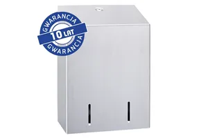 Pojemnik na papier toaletowy w listkach MERIDA STELLA, pojemność do 900 szt., stal matowa
 Merida BSM403