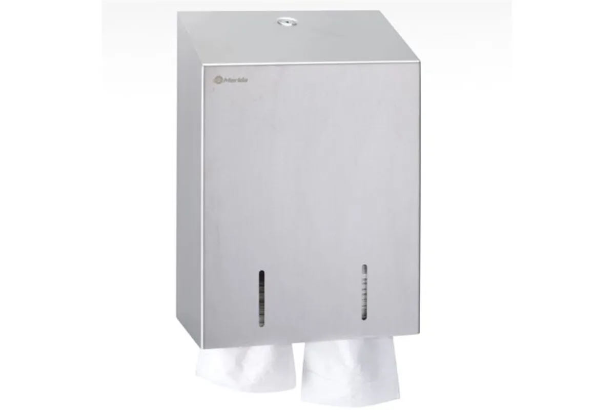 Pojemnik na papier toaletowy w listkach MERIDA STELLA, pojemność do 900 szt., stal matowa
 Merida BSM403