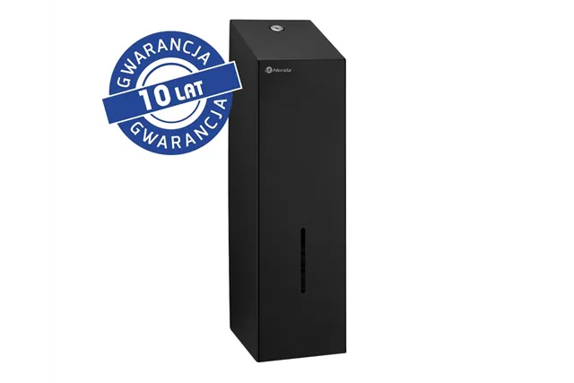 Pojemnik na papier toaletowy w listkach MERIDA STELLA BLACK LINE, pojemność do 675 szt., czarny
 Merida BSC402