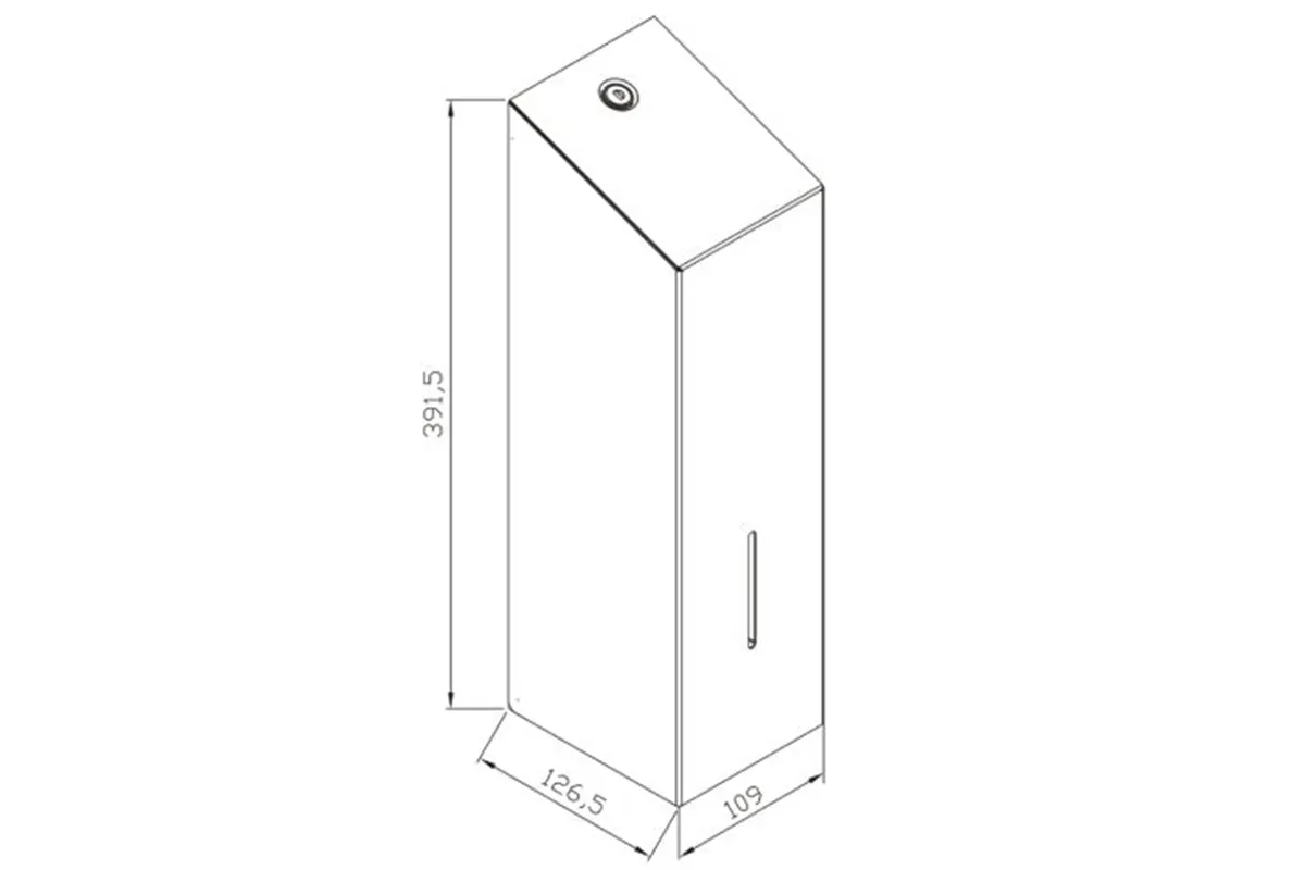 Pojemnik na papier toaletowy w listkach MERIDA STELLA BLACK LINE, pojemność do 675 szt., czarny
 Merida BSC402