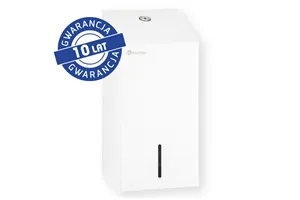 Pojemnik na papier toaletowy w listkach MERIDA STELLA WHITE LINE , pojemność do 450 szt., biały
 Merida BSB401