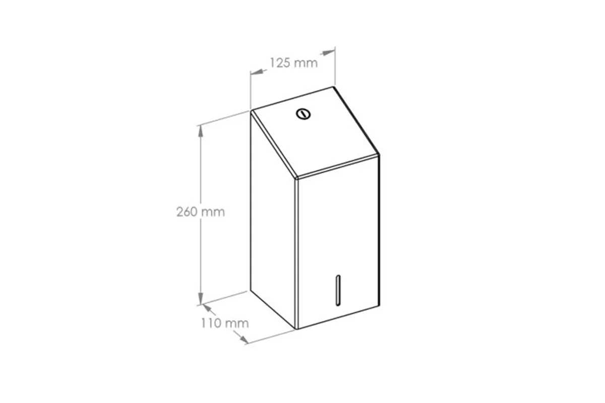 Pojemnik na papier toaletowy w listkach MERIDA STELLA WHITE LINE , pojemność do 450 szt., biały
 Merida BSB401