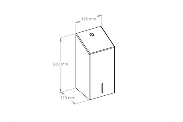 Pojemnik na papier toaletowy w listkach MERIDA STELLA WHITE LINE , pojemność do 450 szt., biały
 Merida BSB401
