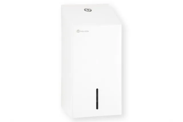 Pojemnik na papier toaletowy w listkach MERIDA STELLA WHITE LINE , pojemność do 450 szt., biały
 Merida BSB401