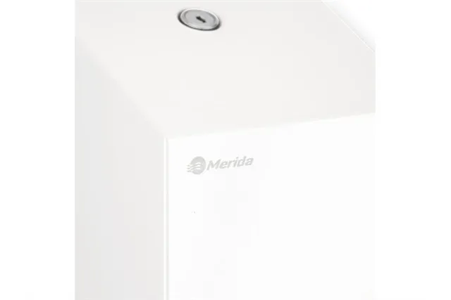 Pojemnik na papier toaletowy w listkach MERIDA STELLA WHITE LINE , pojemność do 450 szt., biały
 Merida BSB401