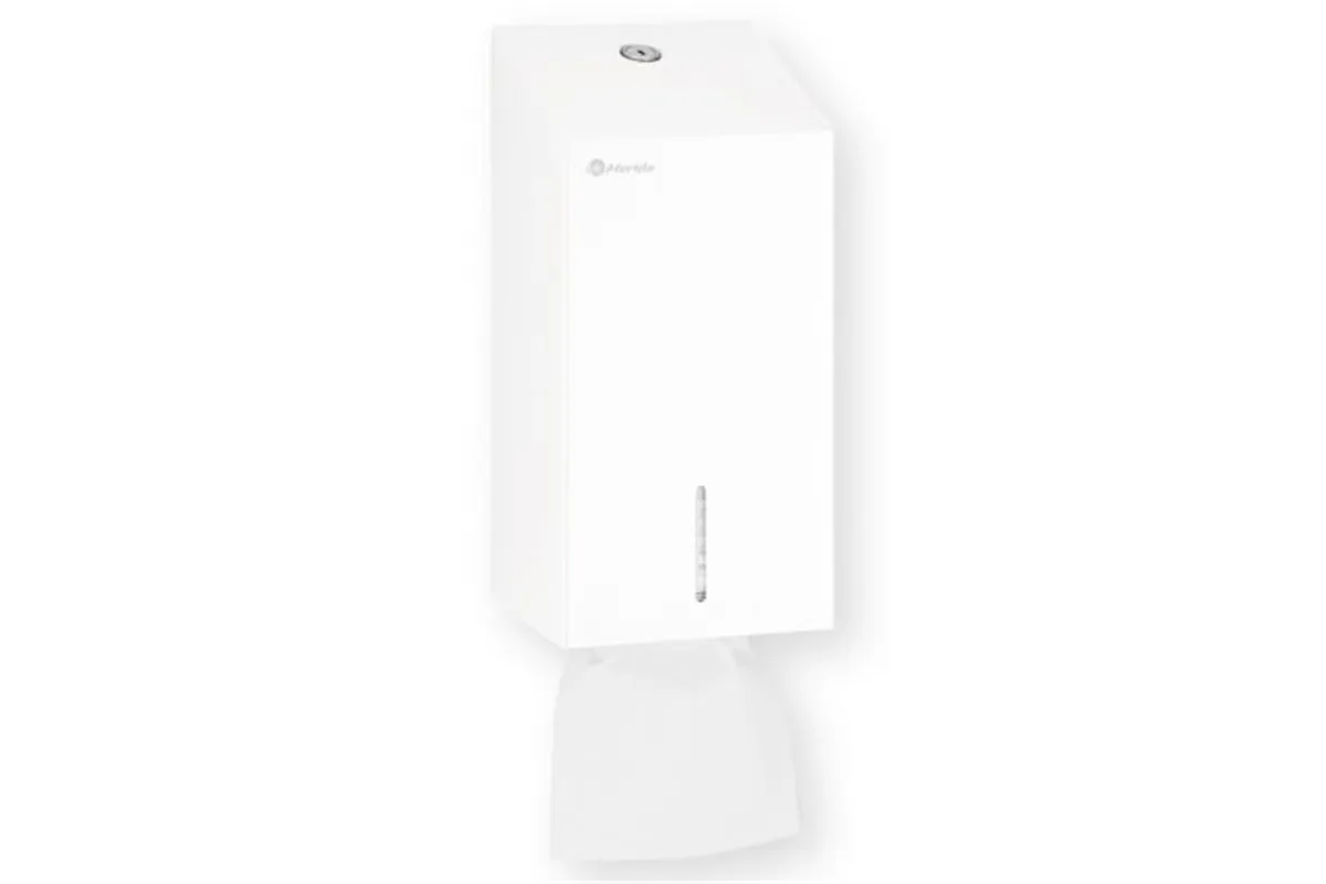 Pojemnik na papier toaletowy w listkach MERIDA STELLA WHITE LINE , pojemność do 450 szt., biały
 Merida BSB401