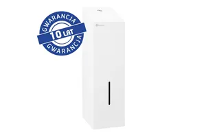 Pojemnik na papier toaletowy w listkach MERIDA STELLA WHITE LINE, pojemność do 675 szt., biały
 Merida BSB402