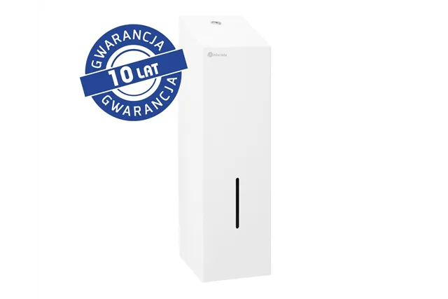 Pojemnik na papier toaletowy w listkach MERIDA STELLA WHITE LINE, pojemność do 675 szt., biały
 Merida BSB402