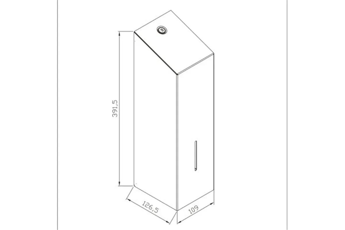 Pojemnik na papier toaletowy w listkach MERIDA STELLA WHITE LINE, pojemność do 675 szt., biały
 Merida BSB402