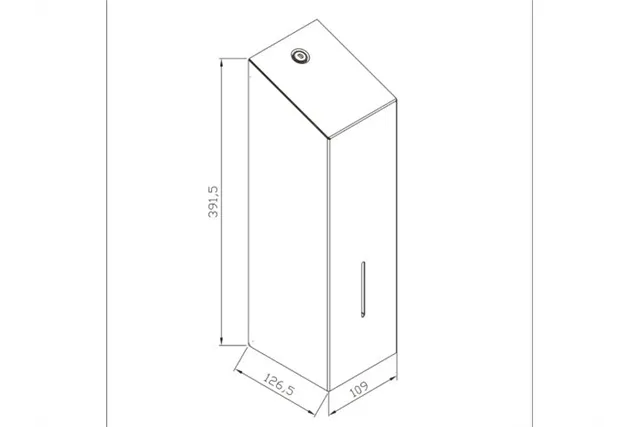 Pojemnik na papier toaletowy w listkach MERIDA STELLA WHITE LINE, pojemność do 675 szt., biały
 Merida BSB402