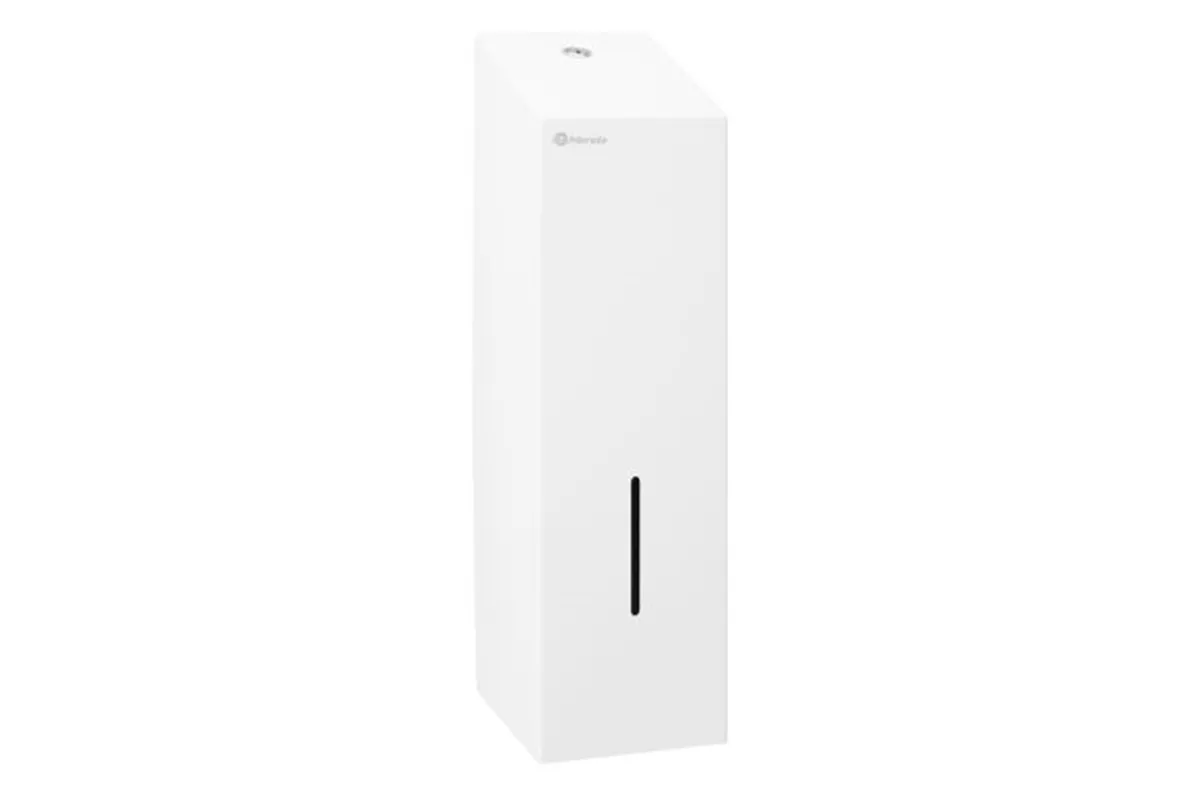 Pojemnik na papier toaletowy w listkach MERIDA STELLA WHITE LINE, pojemność do 675 szt., biały
 Merida BSB402