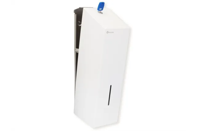 Pojemnik na papier toaletowy w listkach MERIDA STELLA WHITE LINE, pojemność do 675 szt., biały
 Merida BSB402