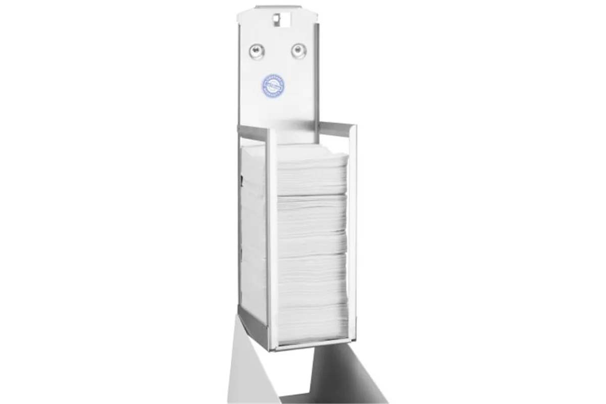 Pojemnik na papier toaletowy w listkach MERIDA STELLA WHITE LINE, pojemność do 675 szt., biały
 Merida BSB402