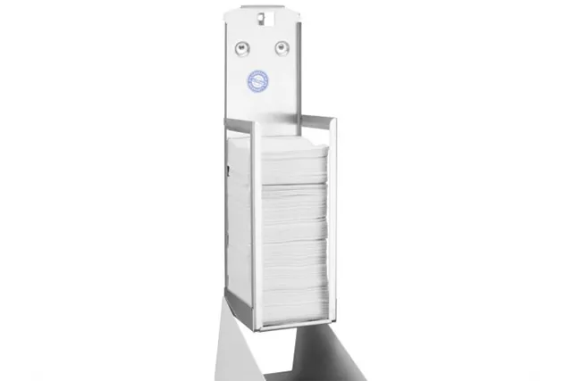 Pojemnik na papier toaletowy w listkach MERIDA STELLA WHITE LINE, pojemność do 675 szt., biały
 Merida BSB402