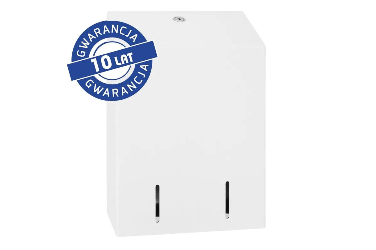 Pojemnik na papier toaletowy w listkach MERIDA STELLA WHITE LINE, pojemność do 900 szt., biały
 Merida BSB403