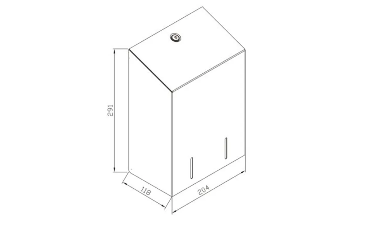 Pojemnik na papier toaletowy w listkach MERIDA STELLA WHITE LINE, pojemność do 900 szt., biały
 Merida BSB403