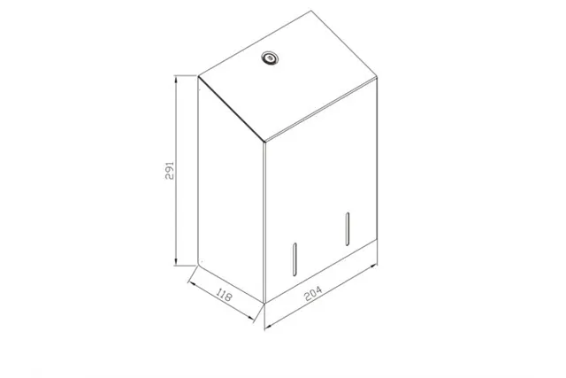 Pojemnik na papier toaletowy w listkach MERIDA STELLA WHITE LINE, pojemność do 900 szt., biały
 Merida BSB403