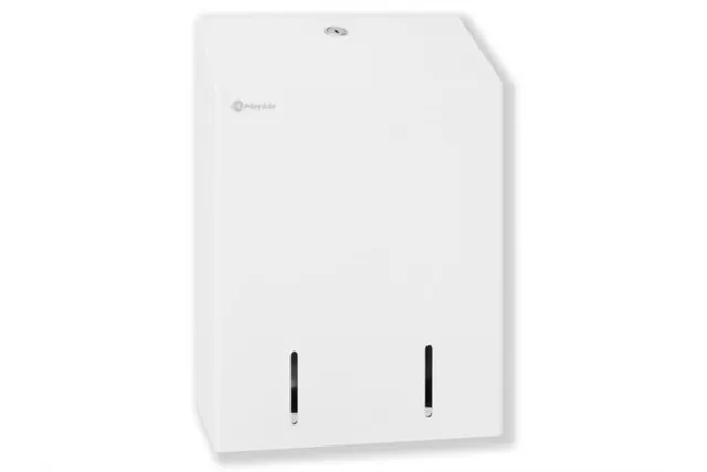 Pojemnik na papier toaletowy w listkach MERIDA STELLA WHITE LINE, pojemność do 900 szt., biały
 Merida BSB403