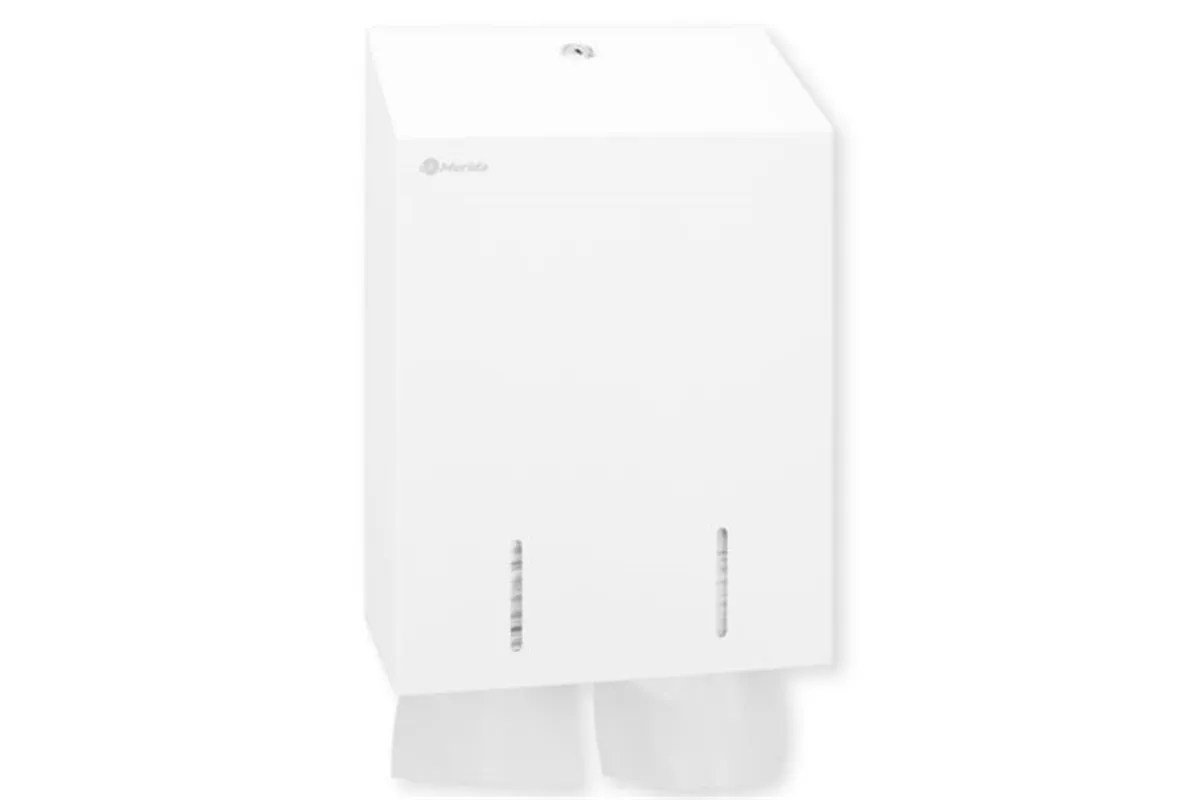 Pojemnik na papier toaletowy w listkach MERIDA STELLA WHITE LINE, pojemność do 900 szt., biały
 Merida BSB403