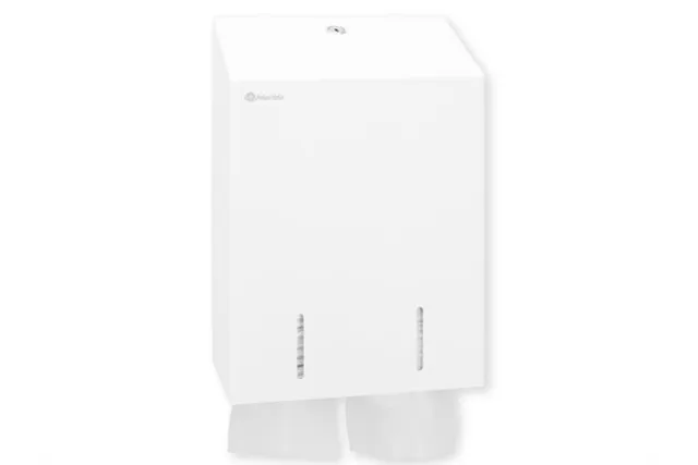 Pojemnik na papier toaletowy w listkach MERIDA STELLA WHITE LINE, pojemność do 900 szt., biały
 Merida BSB403