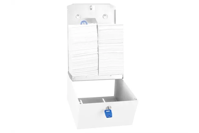 Pojemnik na papier toaletowy w listkach MERIDA STELLA WHITE LINE, pojemność do 900 szt., biały
 Merida BSB403