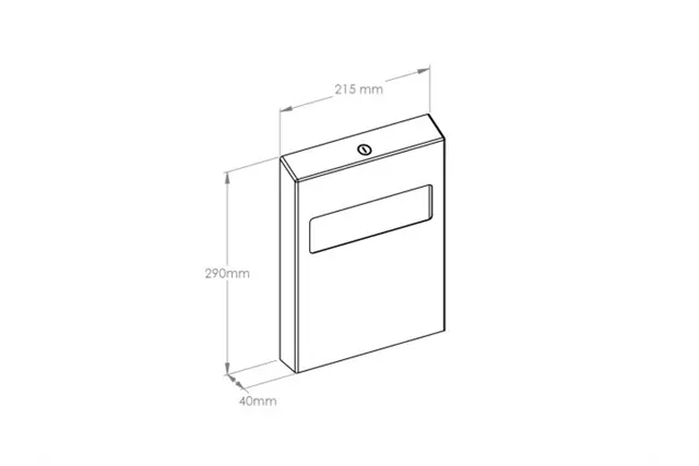 Pojemnik na podkładki na deskę sedesową MERIDA STELLA Anti-FingerPrint stal matowa z powłoką AFP
 Merida GSM071