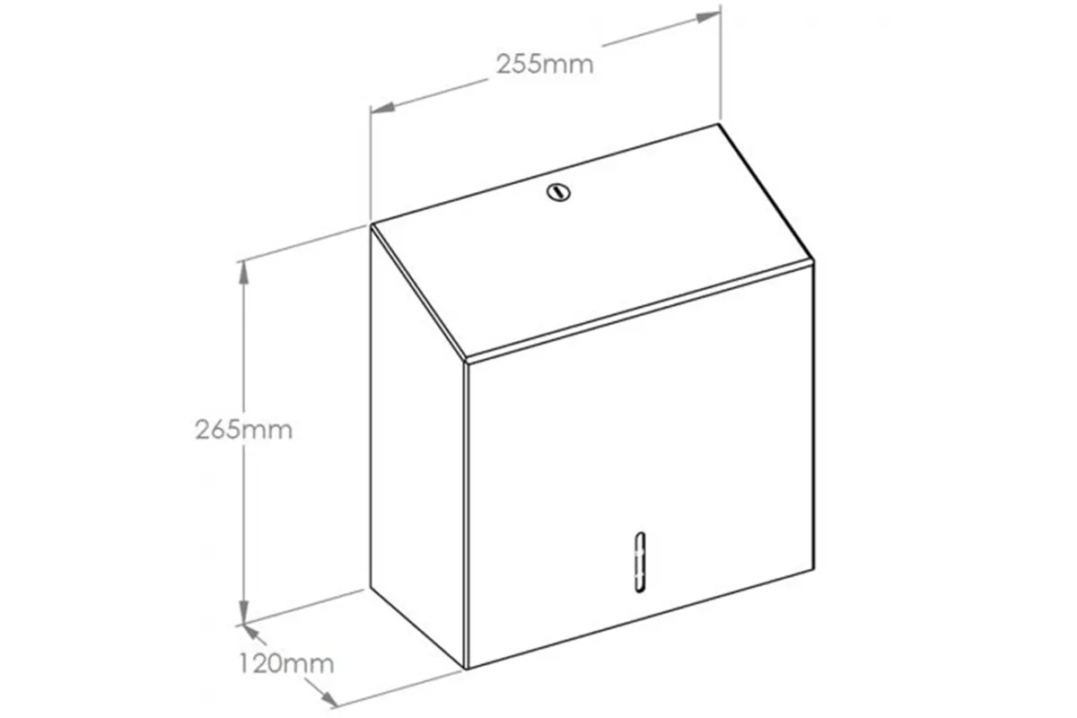 Pojemnik na ręczniki papierowe MERIDA STELLA Anti-FingerPrint MAXI stal matowa z powłoką AFP
 Merida ASM171