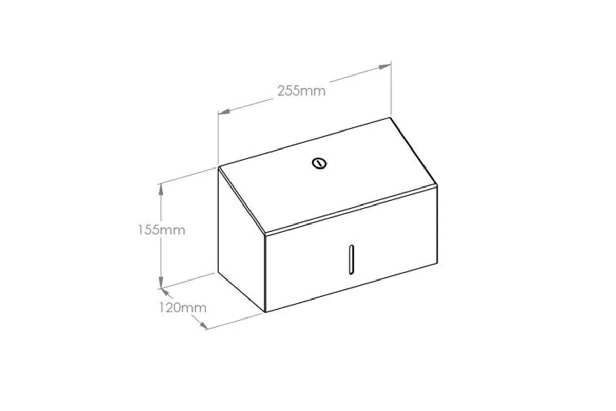 Pojemnik na ręczniki papierowe MERIDA STELLA Anti-FingerPrint MINI stal matowa z powłoką FPP
 Merida ASM271