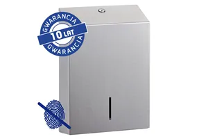 Pojemnik na ręczniki papierowe MERIDA STELLA SLIM Anti-FingerPrint MAXI, stal matowa z powłoką AFP
 Merida ASM176
