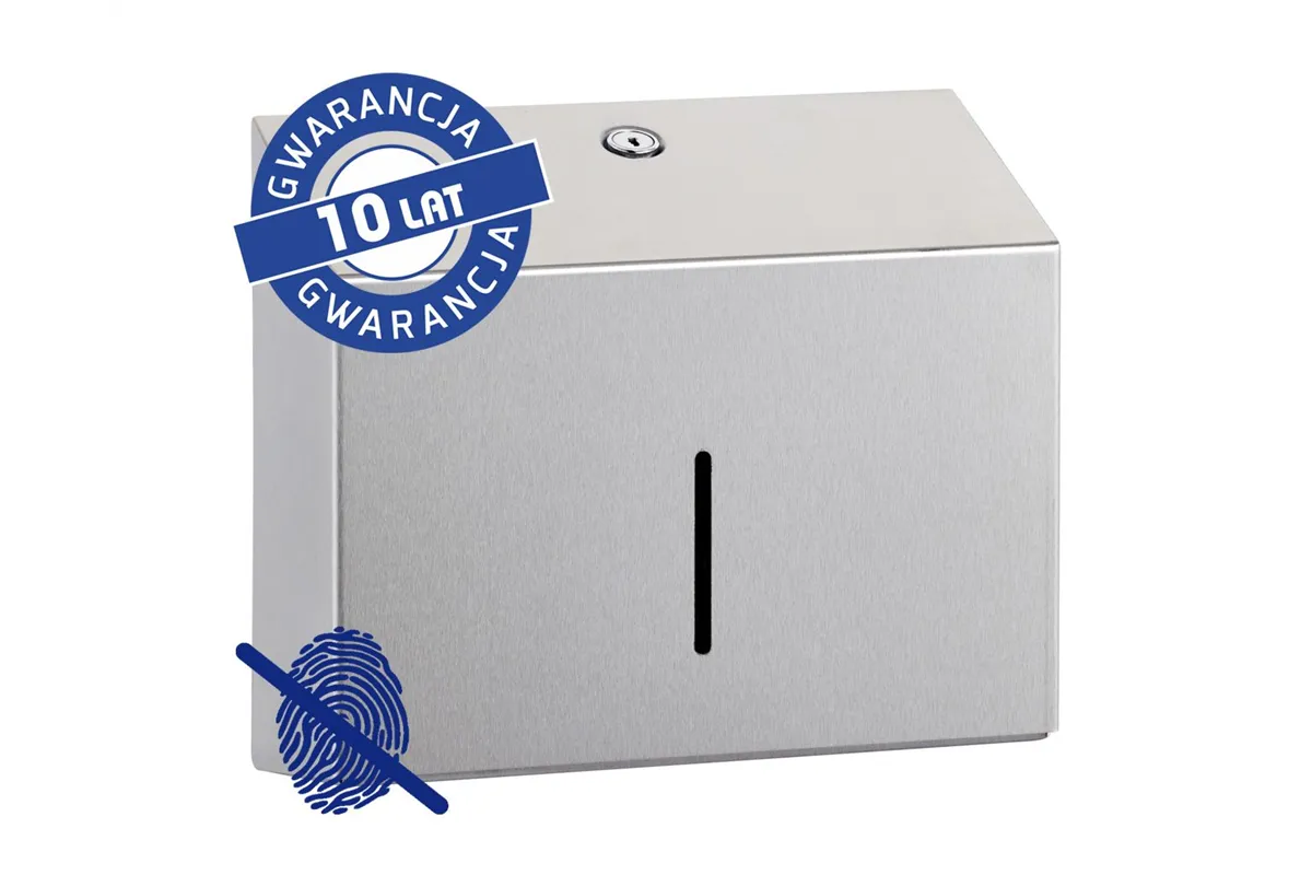 Pojemnik na ręczniki papierowe MERIDA STELLA SLIM Anti-FingerPrint MINI, stal matowa z powłoką AFP
 Merida ASM276