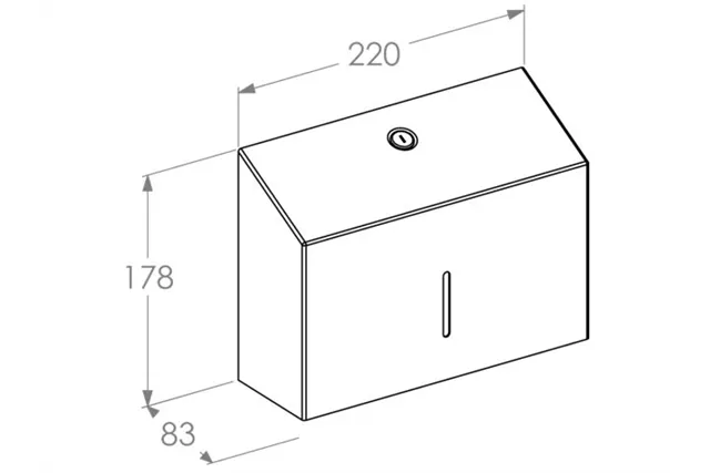 Pojemnik na ręczniki papierowe MERIDA STELLA SLIM Anti-FingerPrint MINI, stal matowa z powłoką AFP
 Merida ASM276