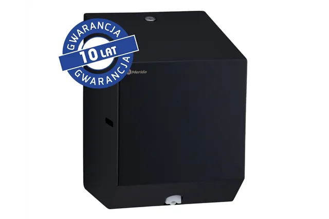 Pojemnik na ręczniki papierowe w rolach lub papier toaletowy w systemie listkowym MERIDA STELLA BLACK LINE MINI, czarny
 CSC202