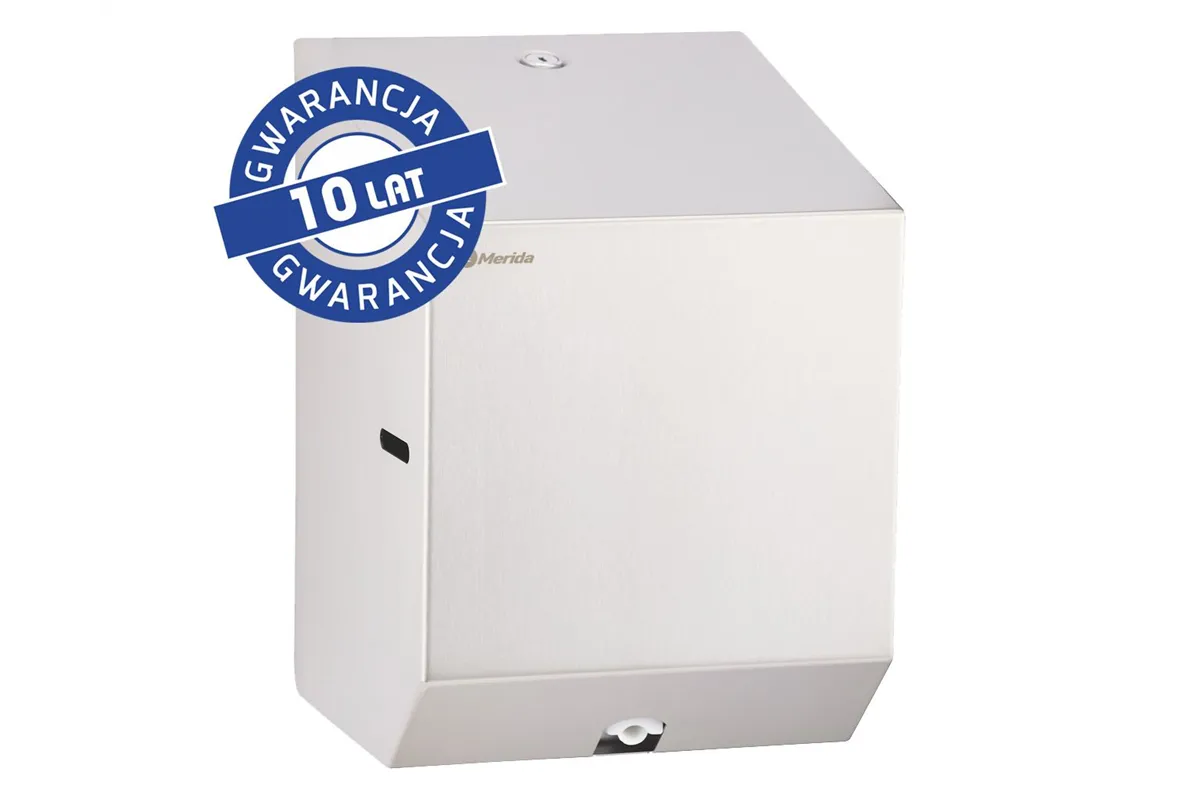 Pojemnik na ręczniki papierowe w rolach lub papier toaletowy w systemie listkowym MERIDA STELLA MINI, stal matowa
 CSM202