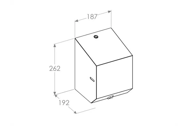 Pojemnik na ręczniki papierowe w rolach lub papier toaletowy w systemie listkowym MERIDA STELLA MINI, stal matowa
 CSM202