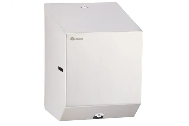 Pojemnik na ręczniki papierowe w rolach lub papier toaletowy w systemie listkowym MERIDA STELLA MINI, stal matowa
 CSM202