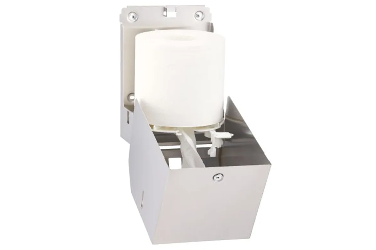 Pojemnik na ręczniki papierowe w rolach lub papier toaletowy w systemie listkowym MERIDA STELLA MINI, stal matowa
 CSM202