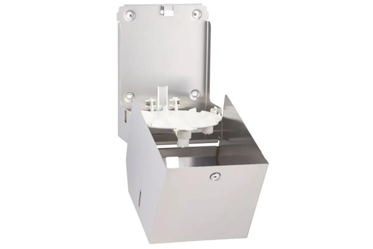 Pojemnik na ręczniki papierowe w rolach lub papier toaletowy w systemie listkowym MERIDA STELLA MINI, stal matowa
 CSM202