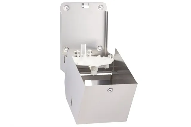 Pojemnik na ręczniki papierowe w rolach lub papier toaletowy w systemie listkowym MERIDA STELLA MINI, stal matowa
 CSM202