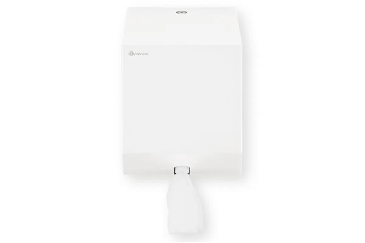 Pojemnik na ręczniki papierowe w rolach lub papier toaletowy w systemie listkowym MERIDA STELLA WHITE LINE MINI, biały
 CSB202