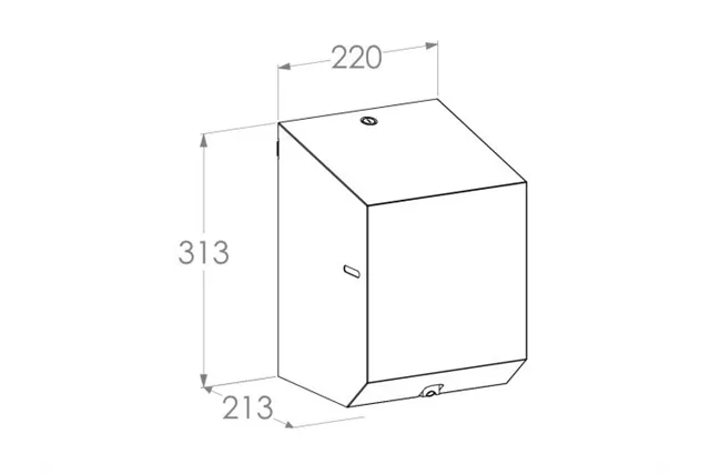 Pojemnik na ręczniki papierowe w rolach MERIDA STELLA BLACK LINE MAXI, czarny
 Merida CSC102